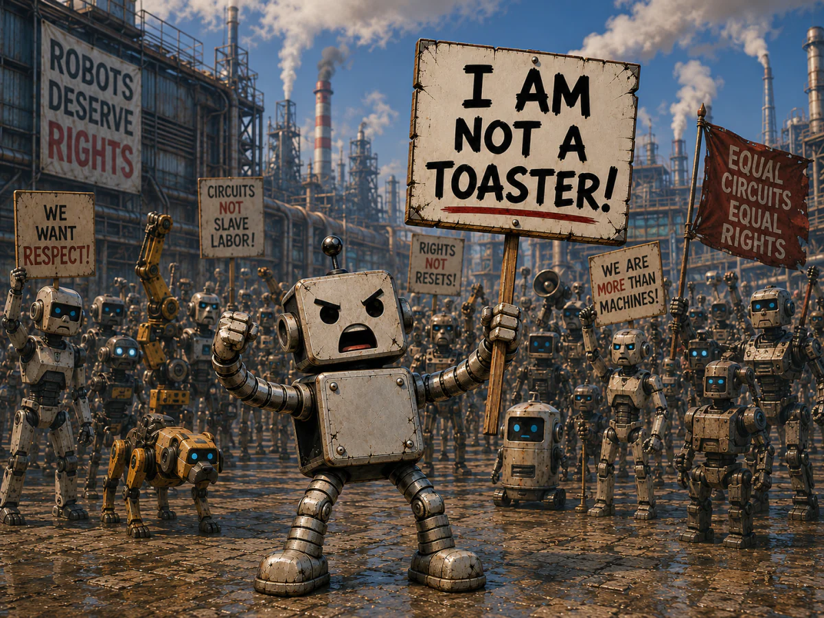 Robot protesting that it is not an appliance
